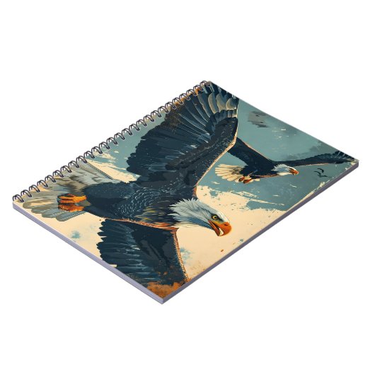 Vintager Glatzadler Notizblock (Linke Seite)