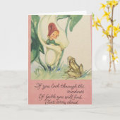 Vintager Glaube/religiöse Inspirationskarte - Leer Karte (Gelbe Blume)