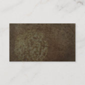 Vintager Glaubenssatz Visitenkarte (Rückseite)