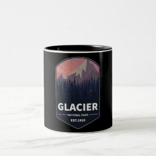 Vintager Gletscher Nationalpark Montana Zweifarbige Tasse