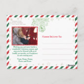 Vintager Glitzer Foto Luftpost Weihnachten Postkarte (Rückseite)