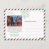 Vintager Glitzer Fotos Luftpost Weihnachten Postkarte (Rückseite)