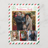 Vintager Glitzer Fotos Luftpost Weihnachten Postkarte (Vorderseite)