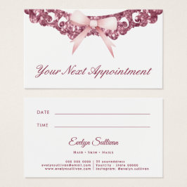 Vintager Glitzer-Rahmen Rosa-Bug-Terminkarte