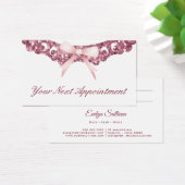 Vintager Glitzer-Rahmen Rosa-Bug-Terminkarte (Schreibtisch)