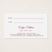 Vintager Glitzer-Rahmen Rosa-Bug-Terminkarte (Rückseite)