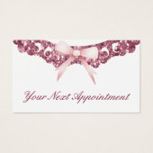 Vintager Glitzer-Rahmen Rosa-Bug-Terminkarte (Vorderseite)