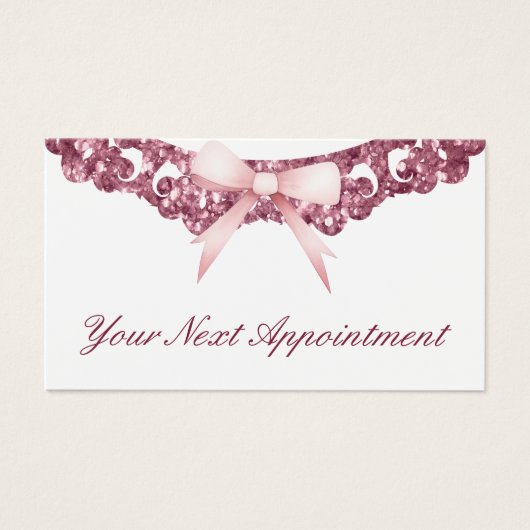 Vintager Glitzer-Rahmen Rosa-Bug-Terminkarte (Vorderseite)