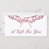 Vintager Glitzer Rahmen rosa Buggeschenkgutschein (Vorderseite)