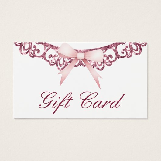 Vintager Glitzer Rahmen rosa Bugkarte (Vorderseite)