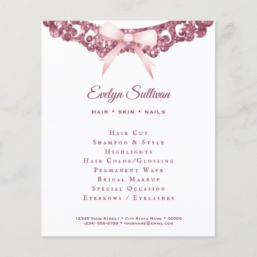 Vintager Glitzer Rahmen Rosa Bugkie Flyer (Vorne)