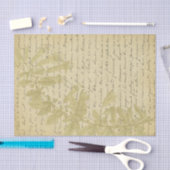 Vintager Glitzer Wildblume Skriptdekoupage Seidenpapier (Handwerk)