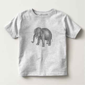 Vintager glücklicher Baby-Elefant Kleinkind T-shirt