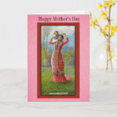 Vintager glücklicher Mutter-Tag Karte (Gelbe Blume)