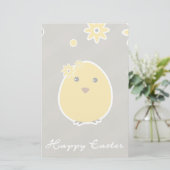 Vintager glücklicher Ostern-Hintergrund Briefpapier (Stehend Vorderseite)