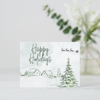 Vintager glücklicher Urlaub Feiertagspostkarte