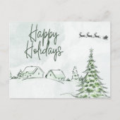 Vintager glücklicher Urlaub Feiertagspostkarte (Vorderseite)