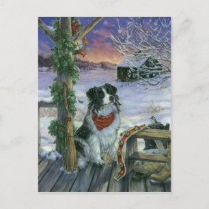 Vintager glücklicher Urlaub Feiertagspostkarte