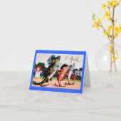 Vintager Glückspilz-Aprilscherz Karte (Gelbe Blume)