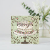 Vintager Glückwunsch zum Geburtstag Feiertagskarte (Stehend Vorderseite)