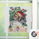 Vintager Gnome Weihnachten Fensteraufkleber (Zuhause)