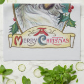 Vintager Gnome Weihnachten Geschirrtuch (Gefaltet)