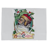 Vintager Gnome Weihnachten Große Geschenktüte (Rückseite)