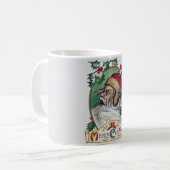 Vintager Gnome Weihnachten Kaffeetasse (Vorderseite Links)