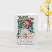 Vintager Gnome Weihnachten Karte (Gelbe Blume)