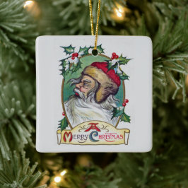 Vintager Gnome Weihnachten Keramikornament