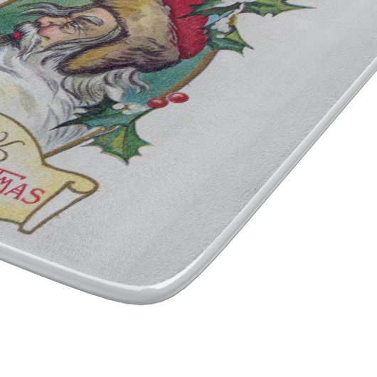 Vintager Gnome Weihnachten Schneidebrett (Ecke)