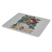 Vintager Gnome Weihnachten Schneidebrett (Ecke)