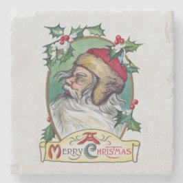 Vintager Gnome Weihnachten Steinuntersetzer