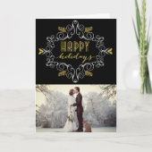 Vintager Gold Deko Feierliche Feiertage Feiertagskarte (Vorderseite)