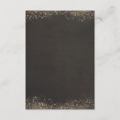 Vintager Gold Glitzer Hochzeitshilfegast Begleitkarte (Rückseite)