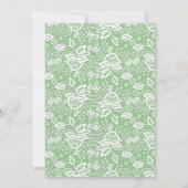 VINTAGER GOLD-JEDEN ANLASS GREEN WHITE LACE EINLADUNG (Rückseite)