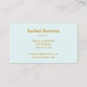 Vintager Gold Key Real Anwesen Designer Visitenkarte (Rückseite)