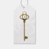Vintager Gold Pearl Key Geschenkanhänger (Vorderseite)