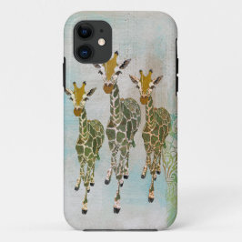 Vintager Gold-u. Jade-Giraffen iPhone Fall 11 Hülle