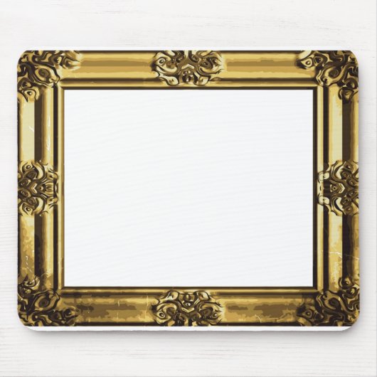 Vintager Goldantiken-Rolle-Foto-Rahmen Mousepad (Vorne)