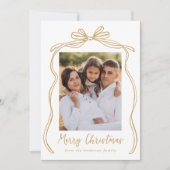 Vintager Goldbow Frohe Weihnachten 2 Foto (Vorderseite)