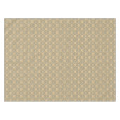 Vintager Golddamast auf Khaki Tischdecke (Vorderseite (Horizontal))