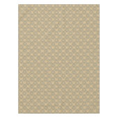 Vintager Golddamast auf Khaki Tischdecke (Vorderseite)
