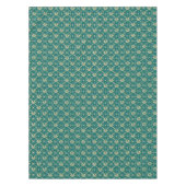 Vintager Golddamast bei Royal Aquamarin Tischdecke (Vorderseite)