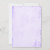 Vintager Goldeiffelturm Lila Rose Hochzeit Einladung (Rückseite)