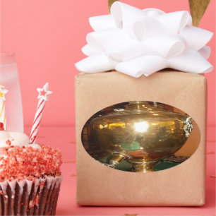 Vintager Golden Tee FoxTown Factory Stores Ovaler Aufkleber