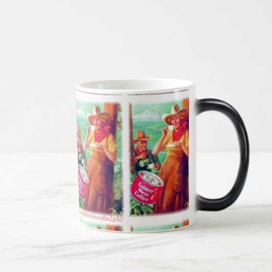 "Vintager Golden West-Kaffee" Verwandlungstasse (Rechts)