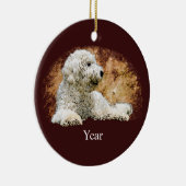 Vintager Goldendoodle Keramik Ornament (Rechts)