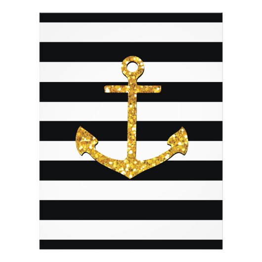 Vintager Goldener Anker Fotodruck (Vorne)