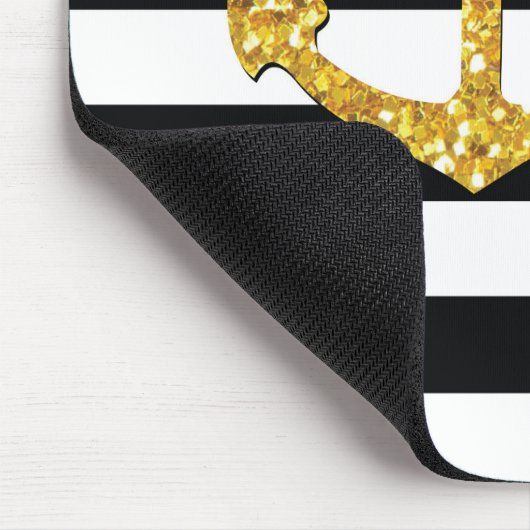 Vintager Goldener Anker Mousepad (Ecke)